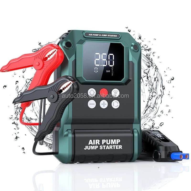 Portable Car Jump Starter 12V 2000A 21800mAh Multi Function Power Bank With Air Compressor Air Pump OEM Emergency Power Supply