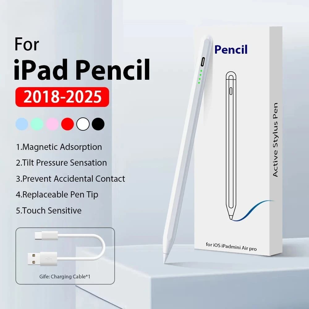 Universal Active Stylus Pen for iPad, Support iPad Pro 13 M4, Air 11 M3 M2, Mini 7 6, iPad 10th 9th 8th Gen Touch Writing Pen