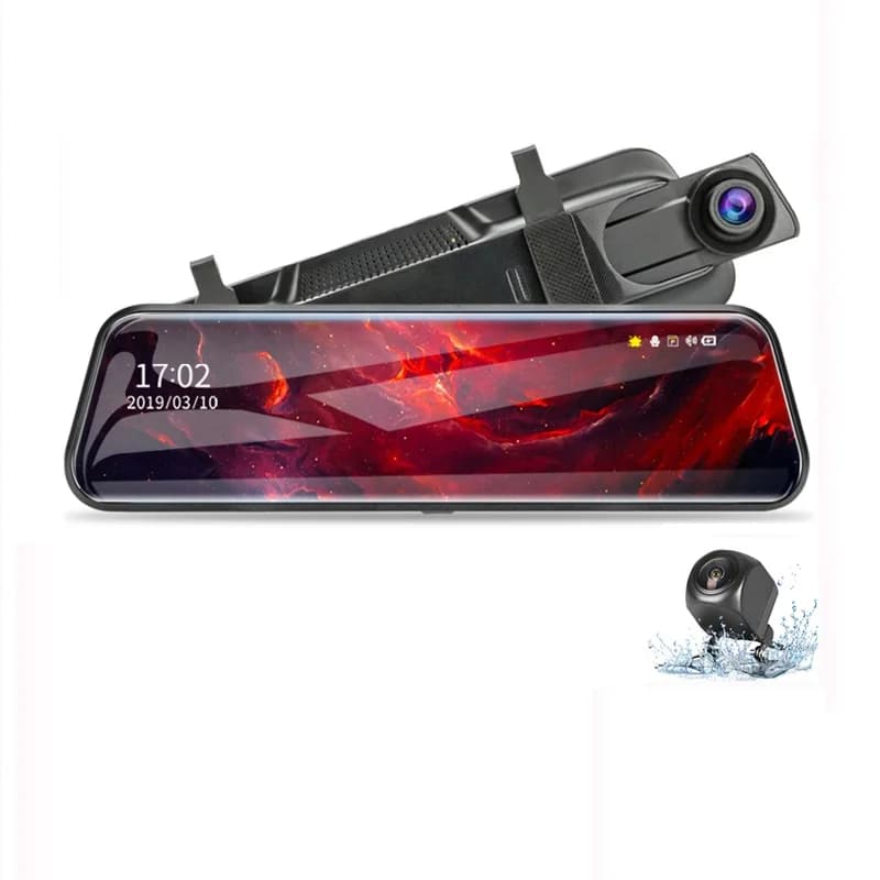 DVR car recorder with 10 inch mirror camera Touch Screen 1080P Front and rear AHD lens Dash Cam Streaming Car Black Box
