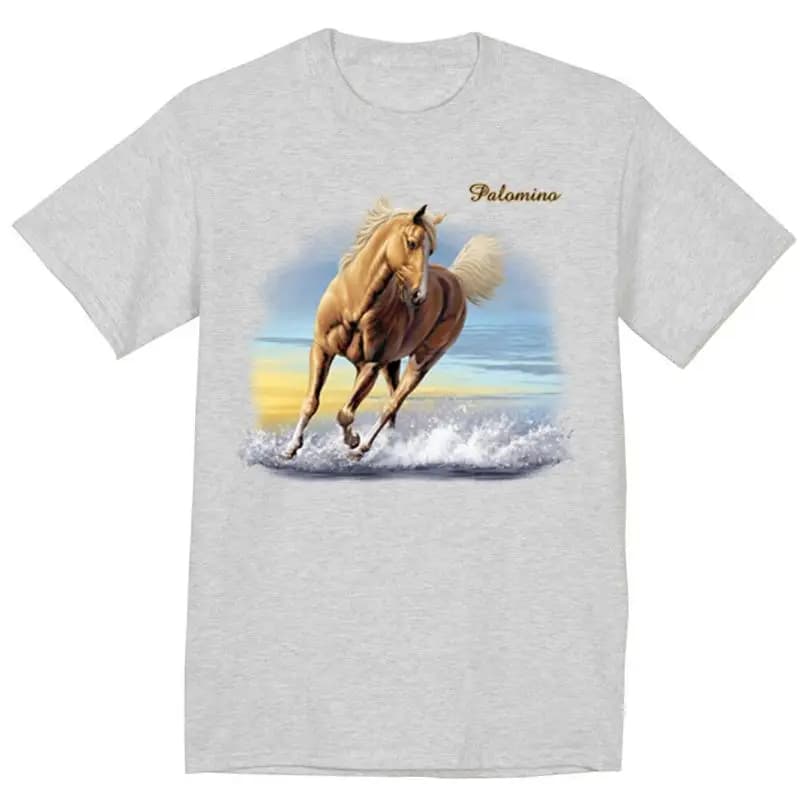 Maglietta grande e alta da uomo Palomino Horse Race Tee da uomo