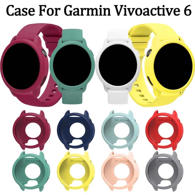 1X Custodia morbida in silicone per Garmin Vivoactive 6 Smartwatch Custodia protettiva per guscio protettivo Custodia protettiva per paraurti