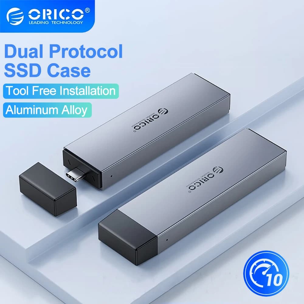 ORICO 2 In 1 disco rigido esterno USB A Type-C Dual Interface M.2 SSD Case Support M2 NVMe M Key SATA NGFF M & B Key SSD Hard Disk