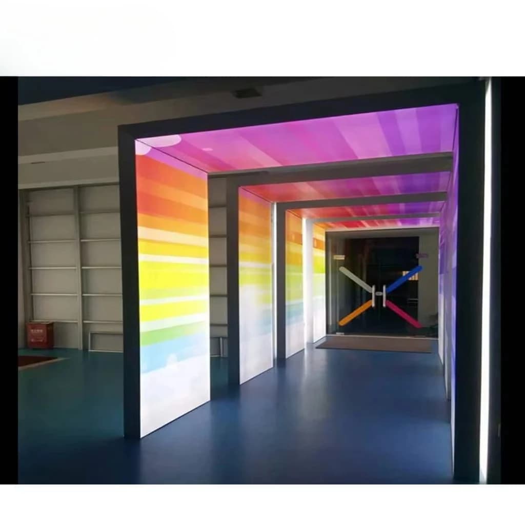 Immersive Light Emitting Diode Tunnel Projector Screen Unlimited Projection Video Traversing Time Pixel Light