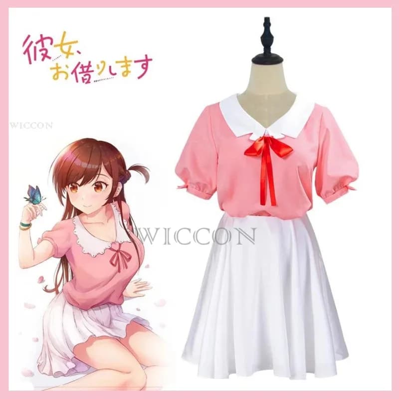 Anime Rent A Girlfriend Mizuhara Chizuru Costume Cosplay Ichinose Parrucca Gonna Principessa Gonna Donna Kawaii Quotidiano Per Il Tempo Libero Vestito Da Partito