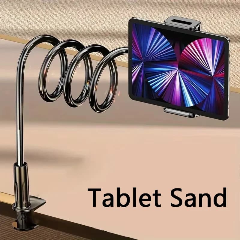Tablet Holder Stand Holder With Grip Flexible Long Arm Gooseneck Tablet Lazy Bracket Bed Mount Clamp For iPad iPhone Accessories