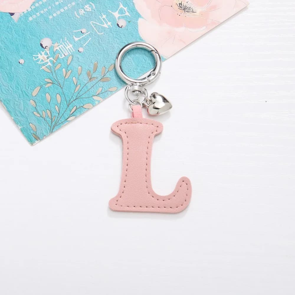 Keys Organizer PU 26 Letter Key Chain Key Ring Waist Buckle Alphabet Car Key Buckle Business Bag Charms Business Key Holder