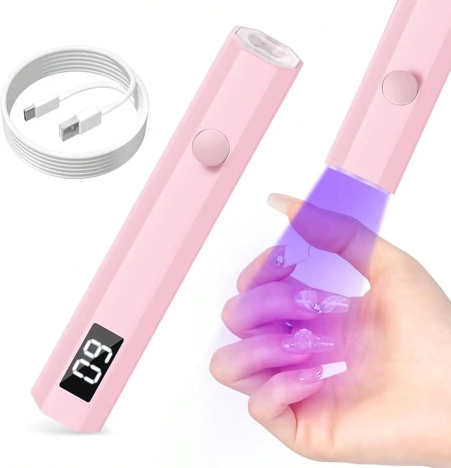150 Pezzi Bastoncini Trasparenti a Forma di Ventaglio per Esposizione Unghie con Anello, Strumenti per Pratica Nail Art
