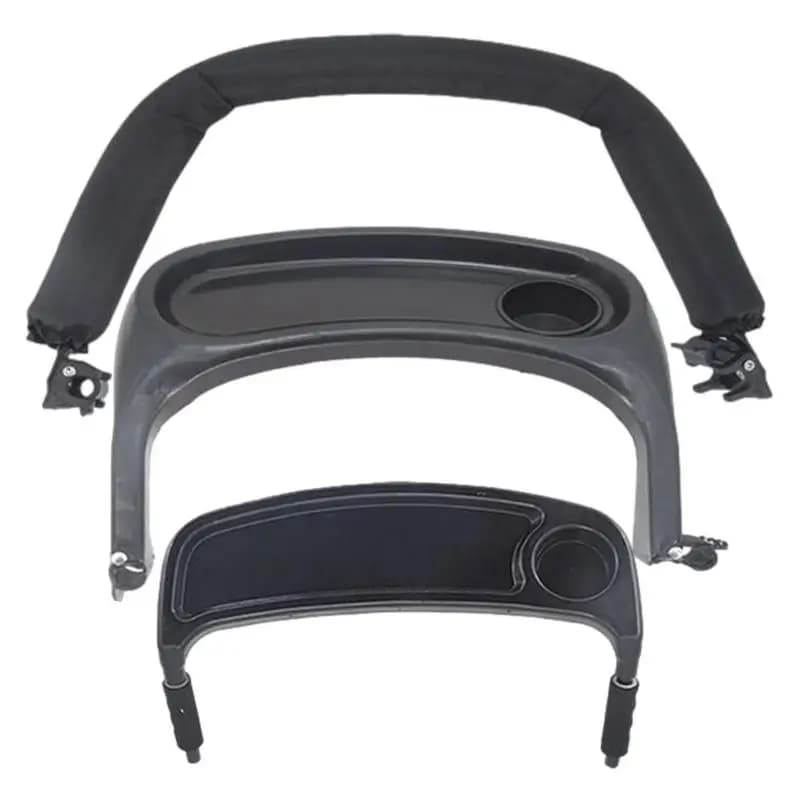 Vassoio universale per Snack per passeggino passeggino porta Snack manico regolabile Bar Extender portabicchieri paraurti Bar carrello piatto da pranzo
