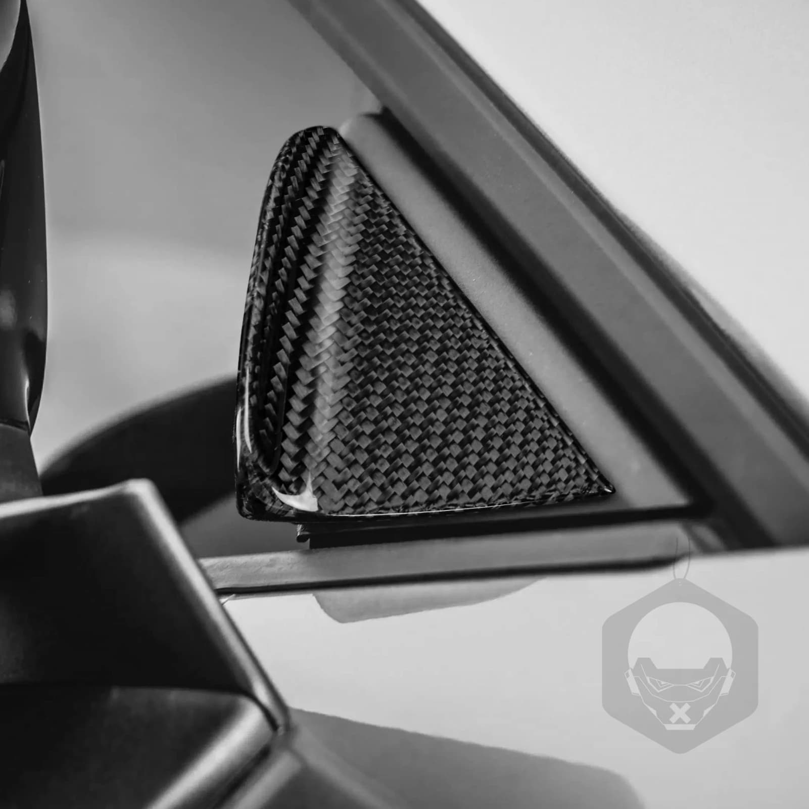 For Porsche 718 911 981 2012-2019 Real Carbon Fiber Car Front A Pillar Triangle Window Louver Side Shades Cover Trim Sticker