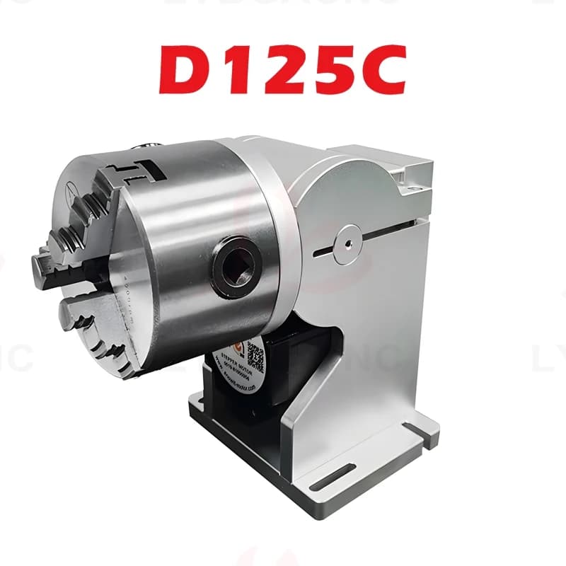 Fiber Laser Marking Machine Uses 3-wire rotary axis Universal passthrough hole 125MM 100MM 80MM for cutter for fiber marking