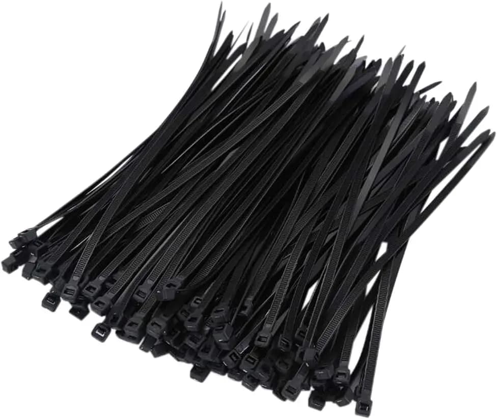 150 fascette stringicavo nere da 8 pollici, autobloccanti, resistenza alla trazione di 50 libbre, multiuso