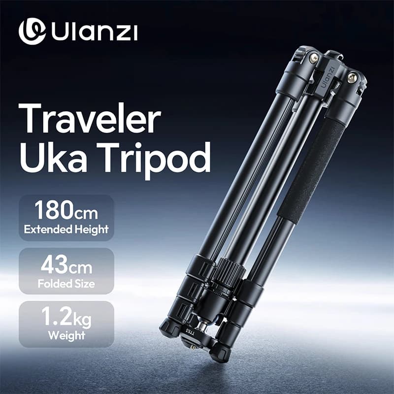 Ulanzi TT53 1.8M Traveler Uka Tripod Lightweight Tripod with UKA Ballhead Camera DSLR Foldable Tripod Support 3KG