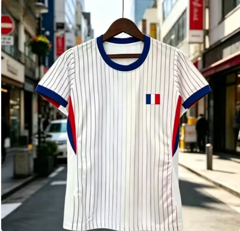 2026 French printed T-shirt quick drying sweat absorbing sports top suitable for both men and women, comfortable for daily wear