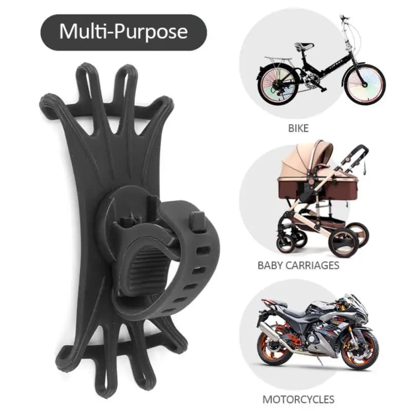 Silicone Strap Support Universal Bicycle Phone Support Silicone Elastic Silicone Phone Support Anti-slip Bike Accessories