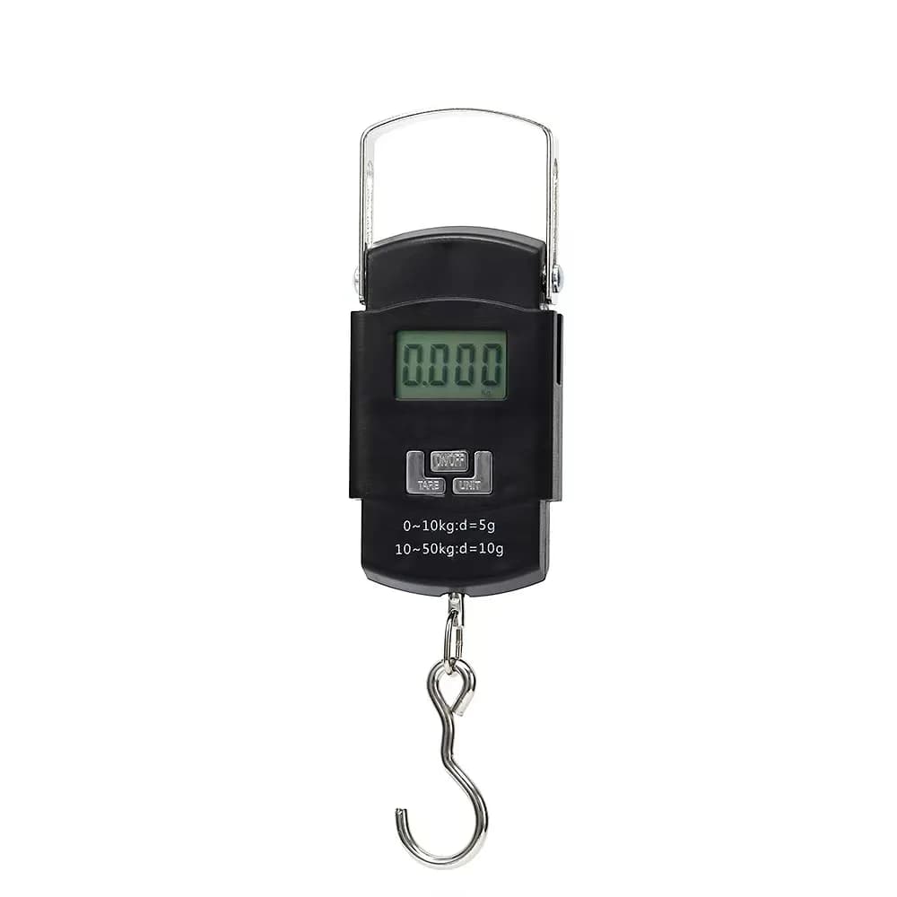 Bilancia a Gancio da 50kg, Bilancia per Bagagli con Display Digitale Nero, Prodotto Popolare con Display LCD, in ABS + Acciaio Inossidabile