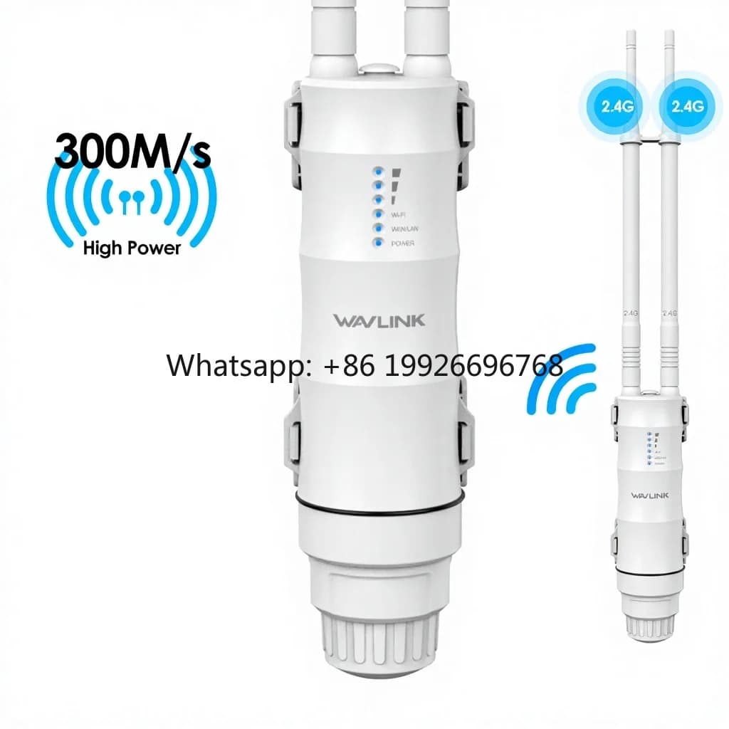 WN570HN2 N300 Access Point WiFi da Esterno con 2 Antenne, Ripetitore Wireless ad Alta Potenza e Lunga Portata