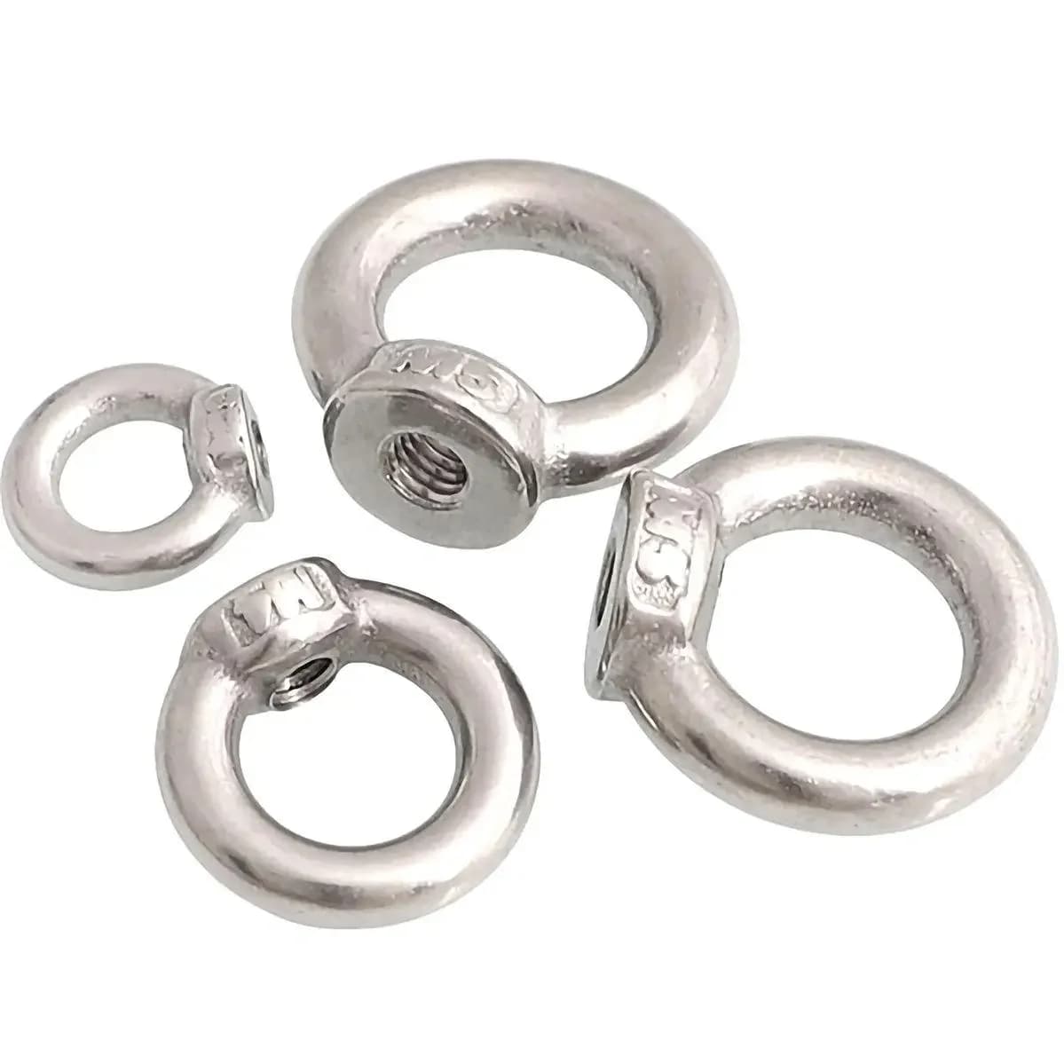 M16 M20 M24 304 In Acciaio Inox Marine Sollevamento Occhio Dado Anello Dado Foro per Cavo Corda di Sollevamento Anti-corrosione