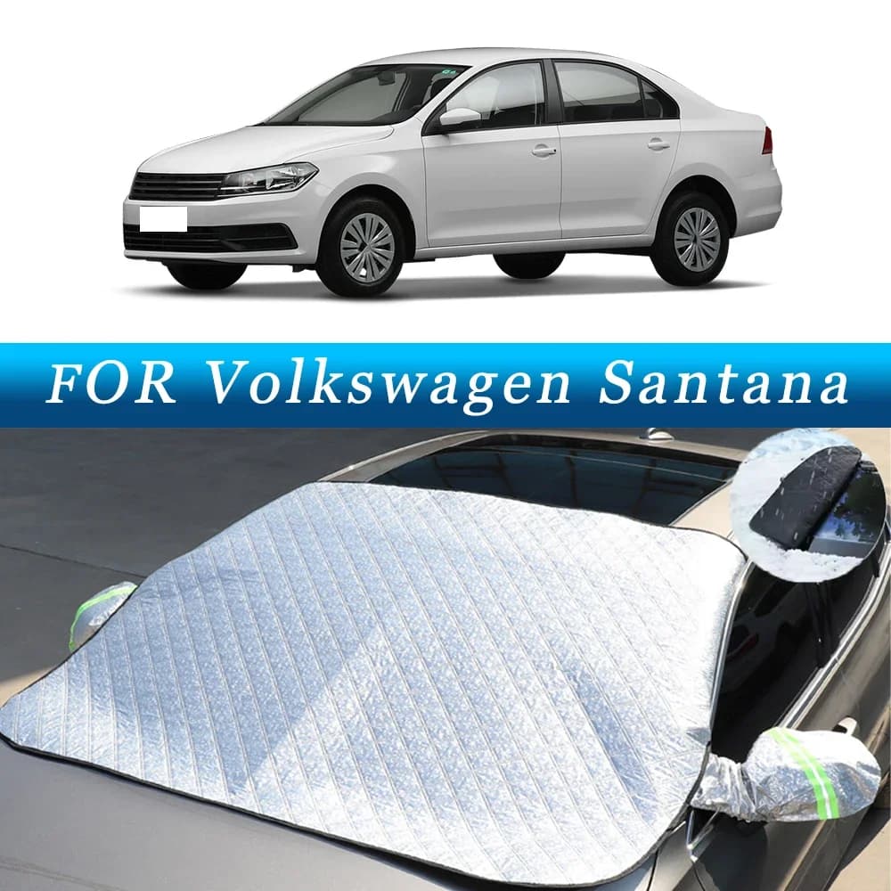 Copertura per parabrezza parasole per auto addensata ora con 5/9 magneti Protezione UV Anti neve Luce solare per Volkswagen Santana