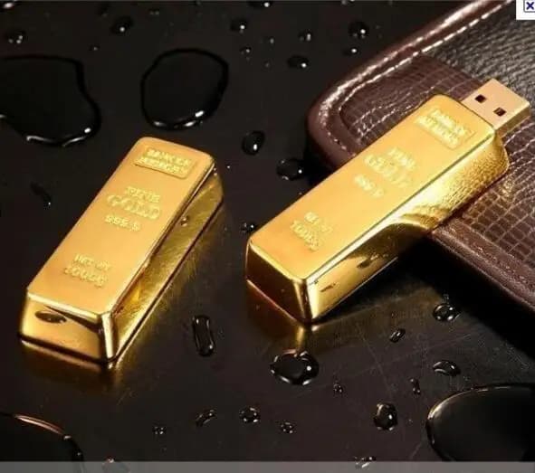 Golden usb flash drive pen drive in metallo 4GB 8GB 16GB 32GB 64GB Gold Bar 128G USB2.0 Flash memory pendrive Bullion Stick disk gift