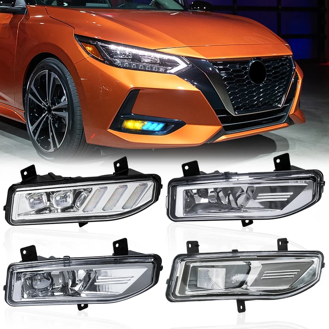 LED fendinebbia luce di marcia diurna DRL per Nissan Sentra 2020 Xtrail Rogue Kicks 2017 2018 2019 2020 Qashqai 2019 2020 faro