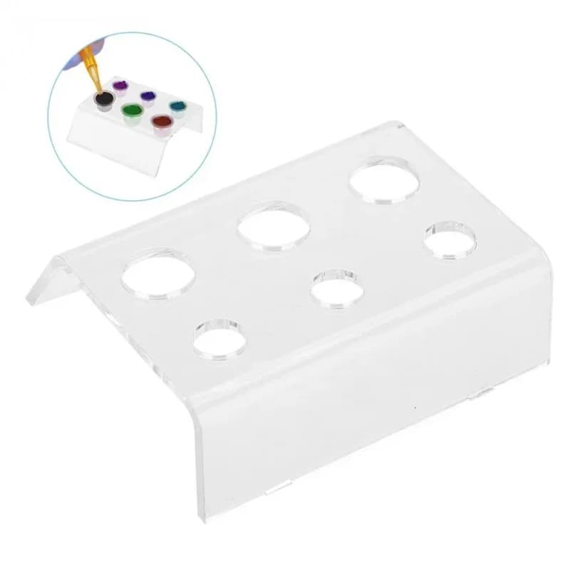 6-hole Tattoo Transparent Microblading Ink Cup Paint Container Acrylic Permanent Makeup Pigment Cap Holder Bracket