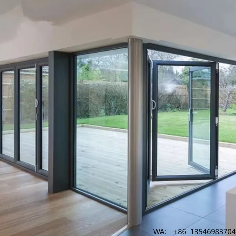 Price China Door Frame Exterior Pictures 96 X 80 Folding Glass Aluminum Profile for Sliding Door