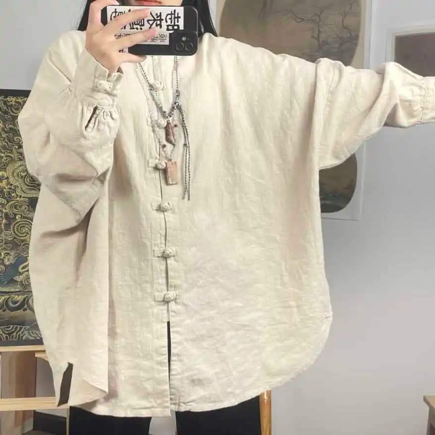 SuperAen Korean Simple Style Solid Color Shirt 2026 Autumn New Collar Long Sleeve Design Top