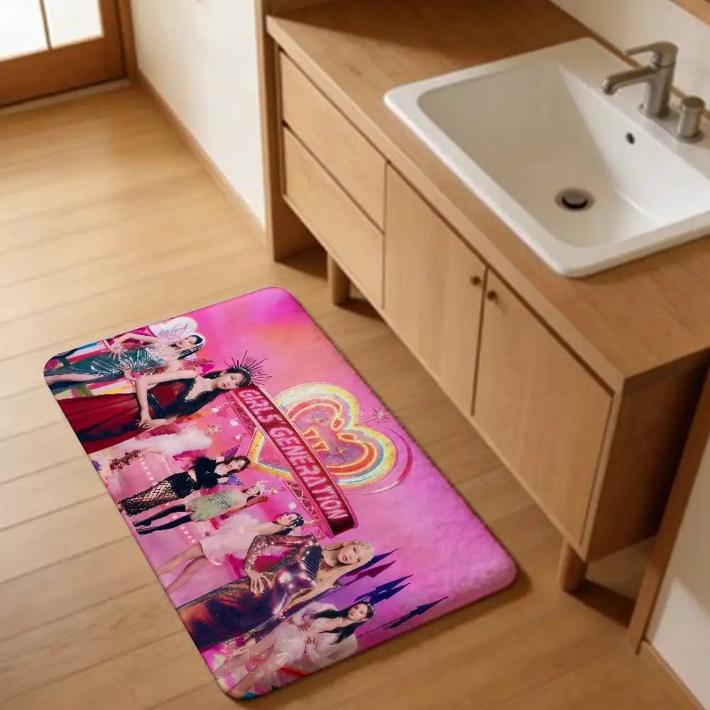 Kpop Group G-Girls S-Generation Floor Mat Rectangle Anti-slip Home Soft Badmat Front Door Indoor Outdoor Mat Welcome Doormat