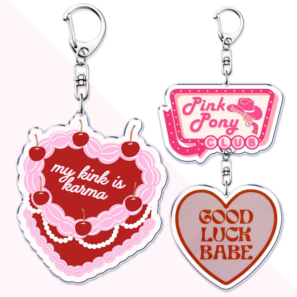 Trend Singer Pink Pony Club Good Luck Babe Portachiavi per accessori Borsa Hot To Go Femininomenon Portachiavi Gioielli Fan Regali