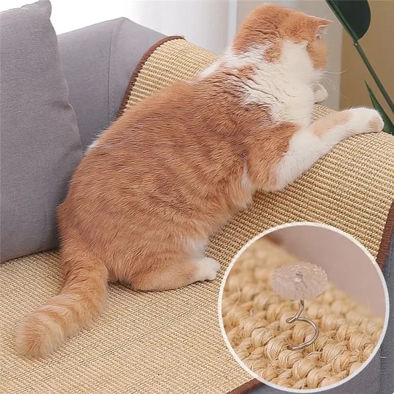 Gatti impareggiati Tiragraffi in sisal Tappetino per affilare le unghie Gatti Tiragraffi per gatti Tiragraffi per divani Tappetini Protezione per mobili Taglia L