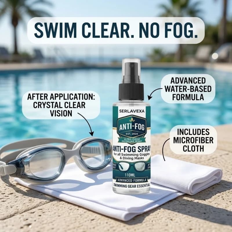 Anti Fog Defogger Spray Long Lasting Clear Vision Lens Cleaner Liquid for Swimming Goggles Dive Snorkel Mask Sports Swimmers