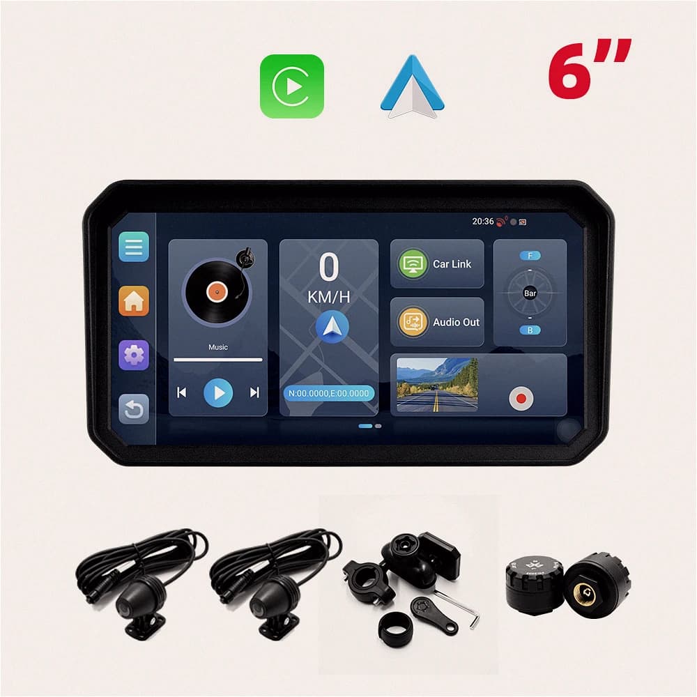Dash Cam for Moto 4G with 6 Inch Large Screen, Waterproof IP67, HD Video Recording, GPS Track in Real Time