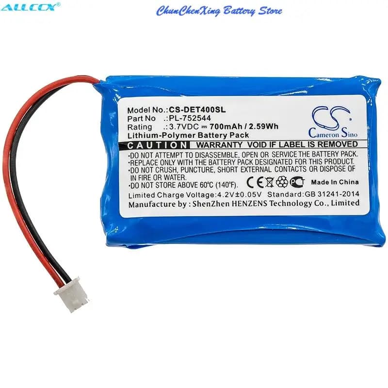 Batteria per collare per cani CS 700mAh per trasmettitore Educator (ET-400,ET-402,ET-800,ET-802,EZ-900,EZ-902,EZ-903,EZ-904,K9-400,K9-402)