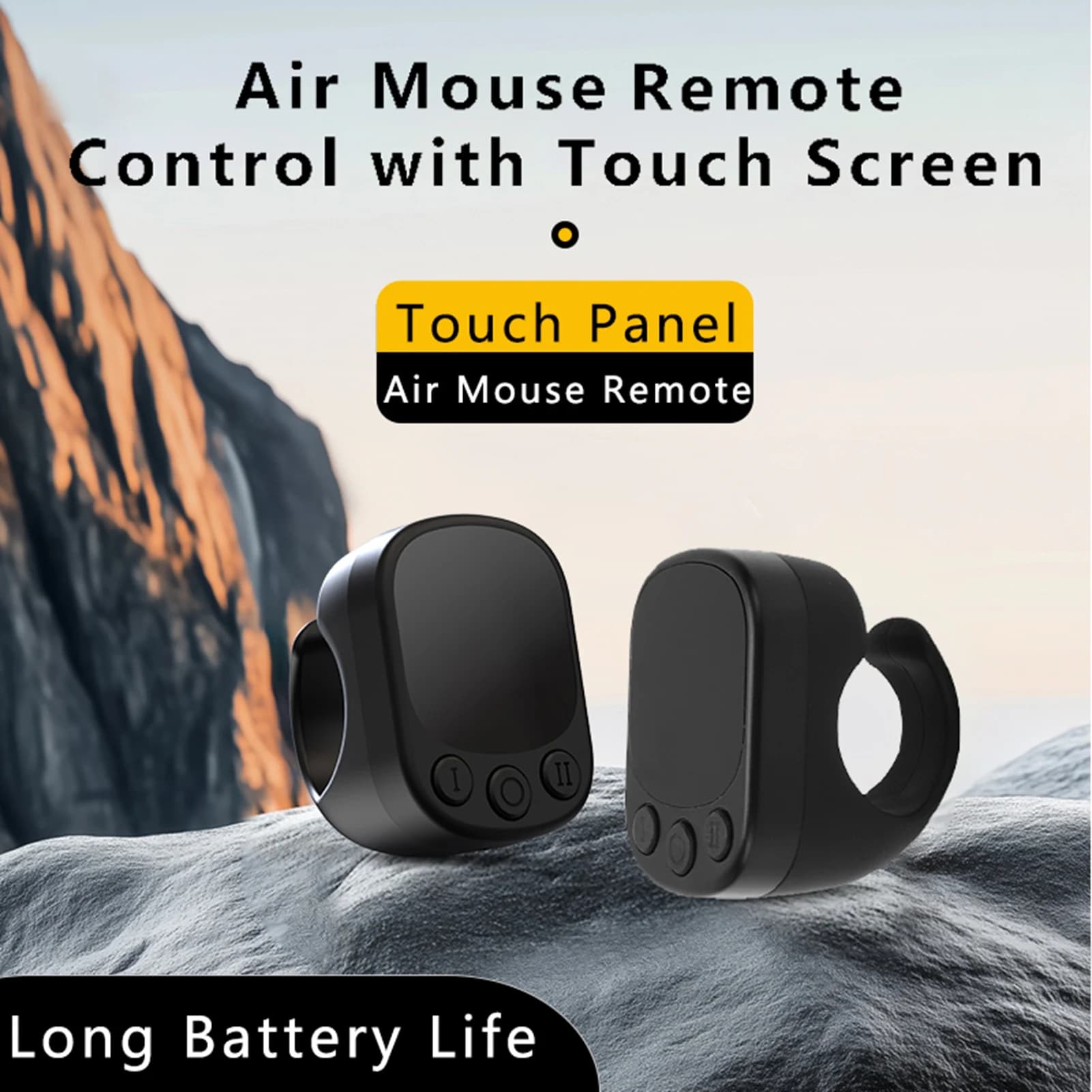Finger Remote Remote Control with Touchpad 5.4 Scrolling Wireless Page Turner Camera Remote for Phone Tablet