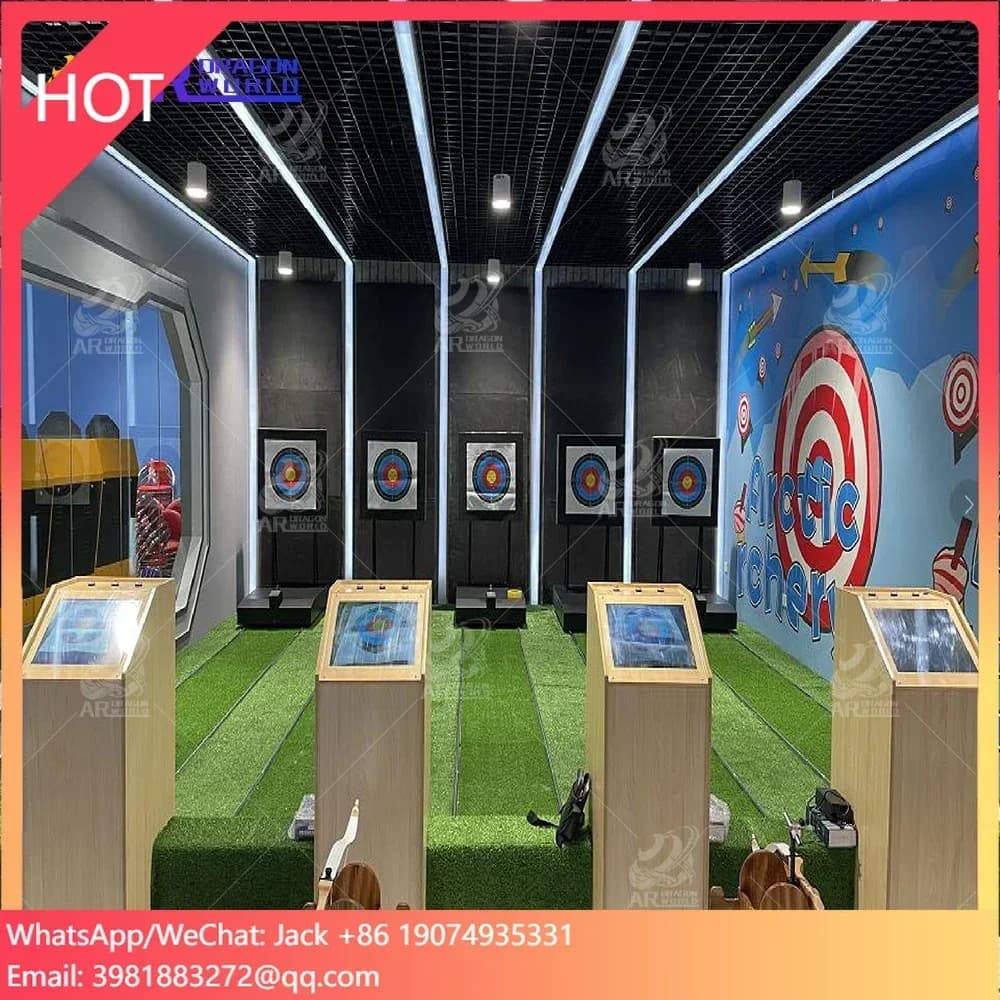 sport target per tiro con l'arco indoor con attrezzatura da gioco per tiro con l'arco con bersaglio in movimento per parco sportivo, parco divertimenti