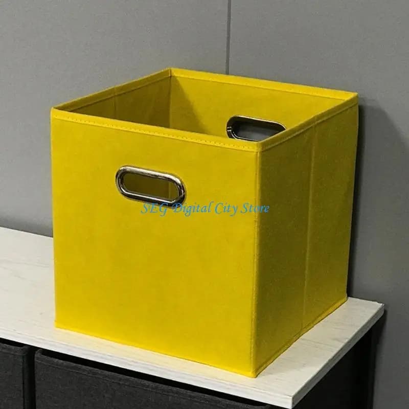 U75B Scatola portaoggetti pieghevole in tessuto Scatola portaoggetti sospesa in lino Scatola portaoggetti per file e cartelle