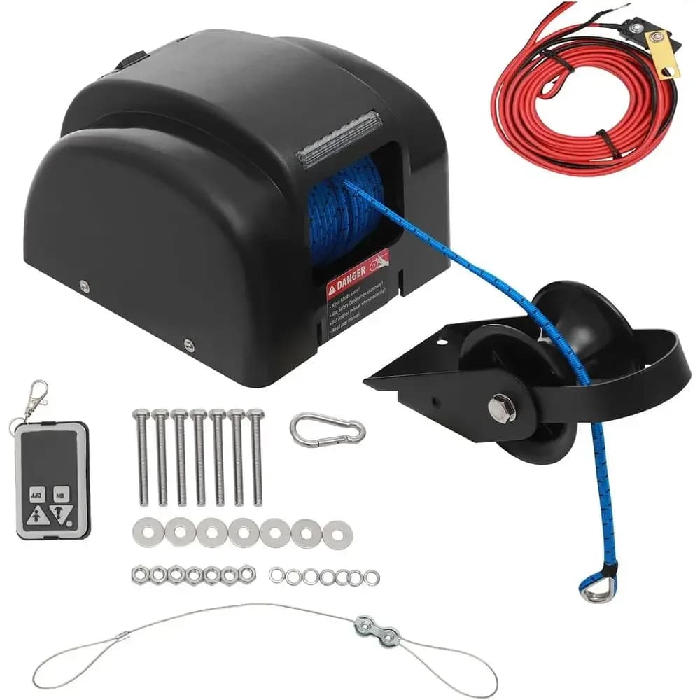12V Electric Saltwater Anchor Winch with Remote Control for Boats