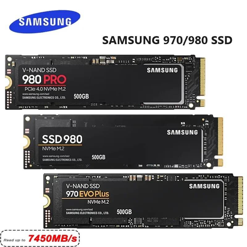 SSD SAMSUNG M2 NVMe 500GB 990 PRO 250GB Unità a Stato Solido Interna 980 1TB Disco Rigido 980 PRO M.2 970 EVO Plus 2TB per Laptop