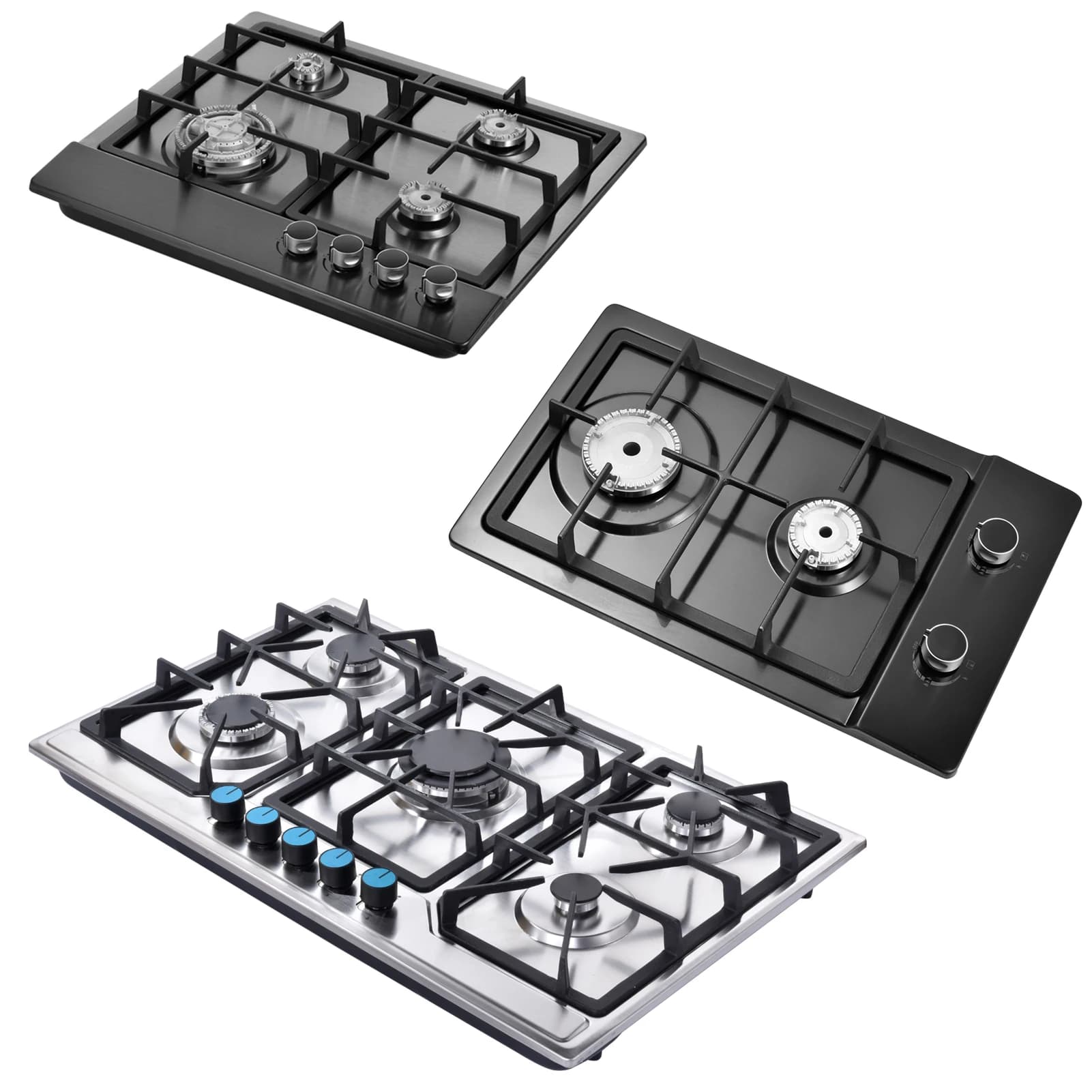 Propane Stove Indoor, Multi-Function Tabletop Stove, Powerful Built-in Burners , Portable Auto Ignition Counter Stove, for Kitchen Cooking