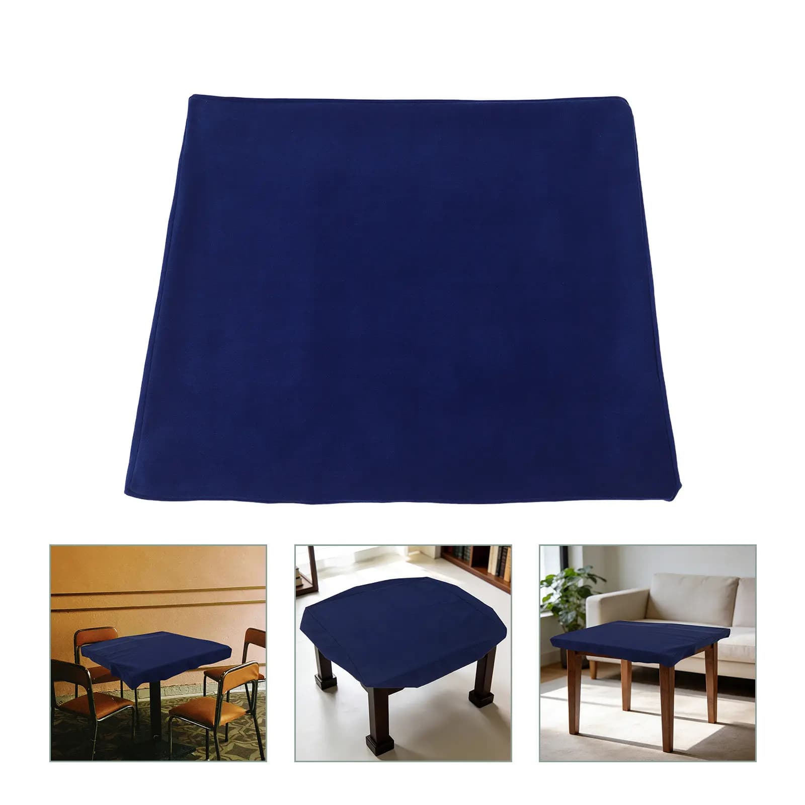 Tappetino da tavolo pieghevole 34x34 pollici per Mahjong, antiscivolo, spesso, per carte da poker e scacchi, blu, portatile, per tavolo da pranzo