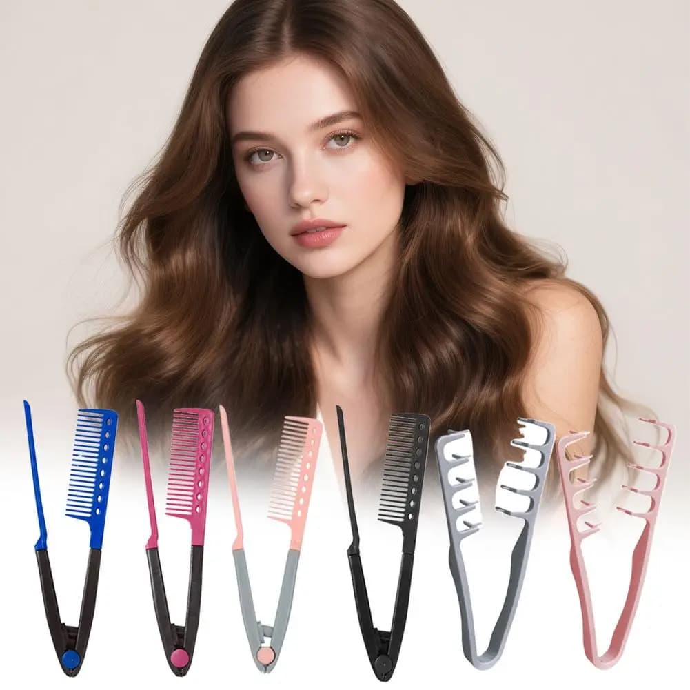 V-shaped folding hair plate Hair comb hairdresser tool Lightweight and durable for women Accessories for modeling