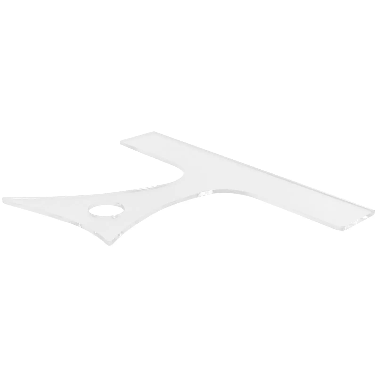 Stencil per Tagliere in Acrilico Trasparente con Manico, Accessori Ergonomici per Fresatura Fai-da-Te di Taglieri da Salumi