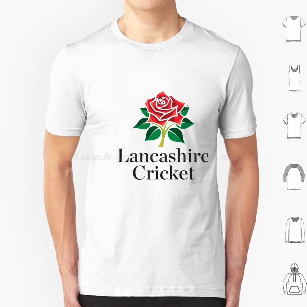 Lancashire County Cricket Club T Shirt in cotone Uomo Donna Stampa fai da te Uomo Varsity Sport Baseball Basket Calcio Golf Calcio
