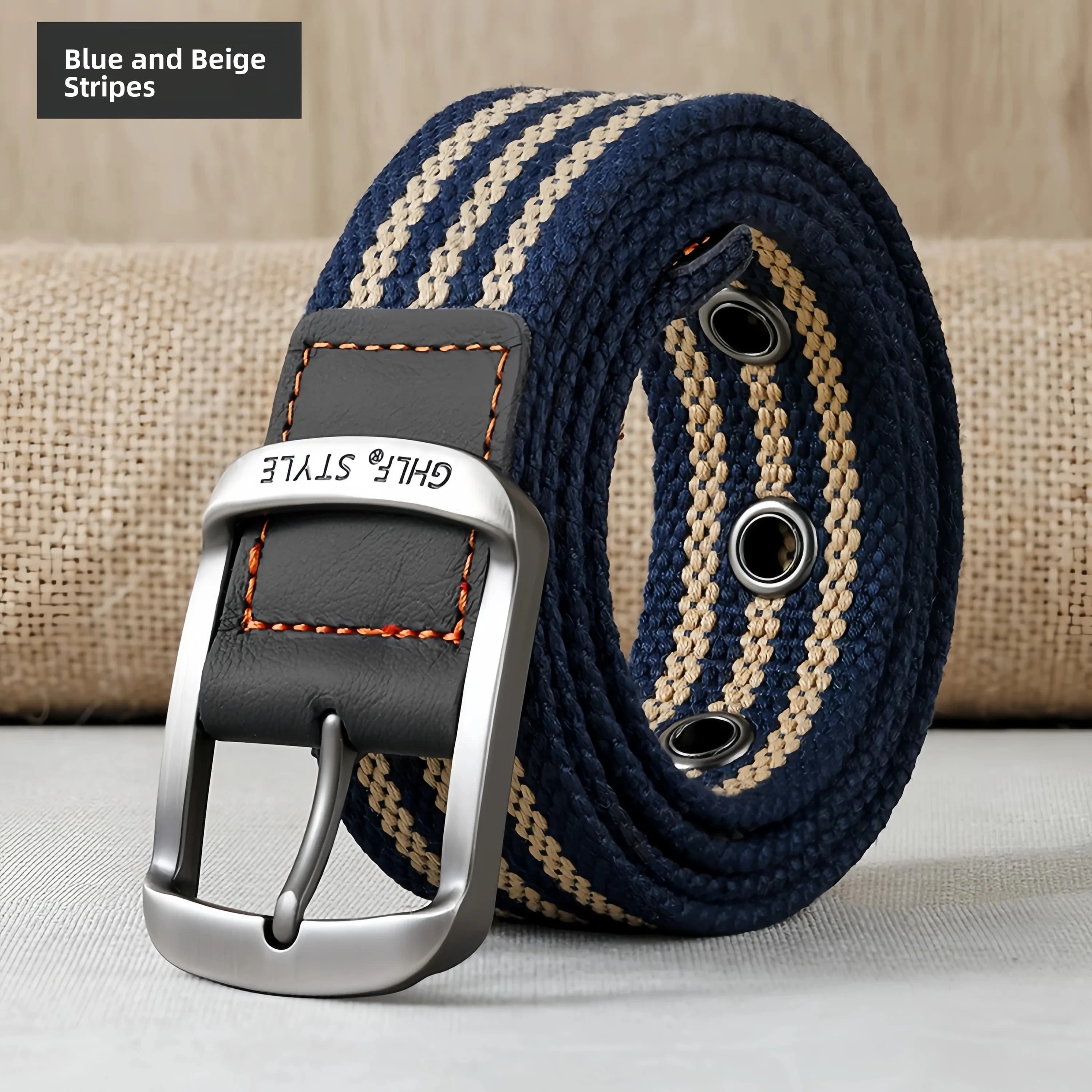 Thickened Canvas Belt for Men And Women Casual Style Military Training Belt Buckle Design 140cm Size Suitable for plus Size S...