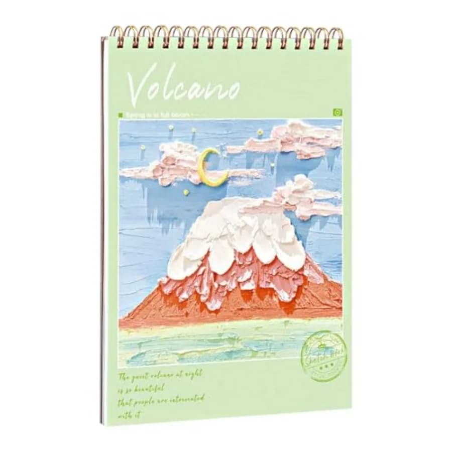 8" X 11.5" Top Spiral Bound Cute Sketch Book, 48 Sheets 96 Pages 68lb/160gsm Acid-Free Drawing Paper, Art Sketch Pad for Artist