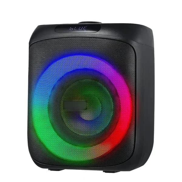 Macchina per Karaoke per Adulti, 30W, Altoparlante Bluetooth Portatile da 6,5 Pollici con 2 Microfoni Wireless, LED