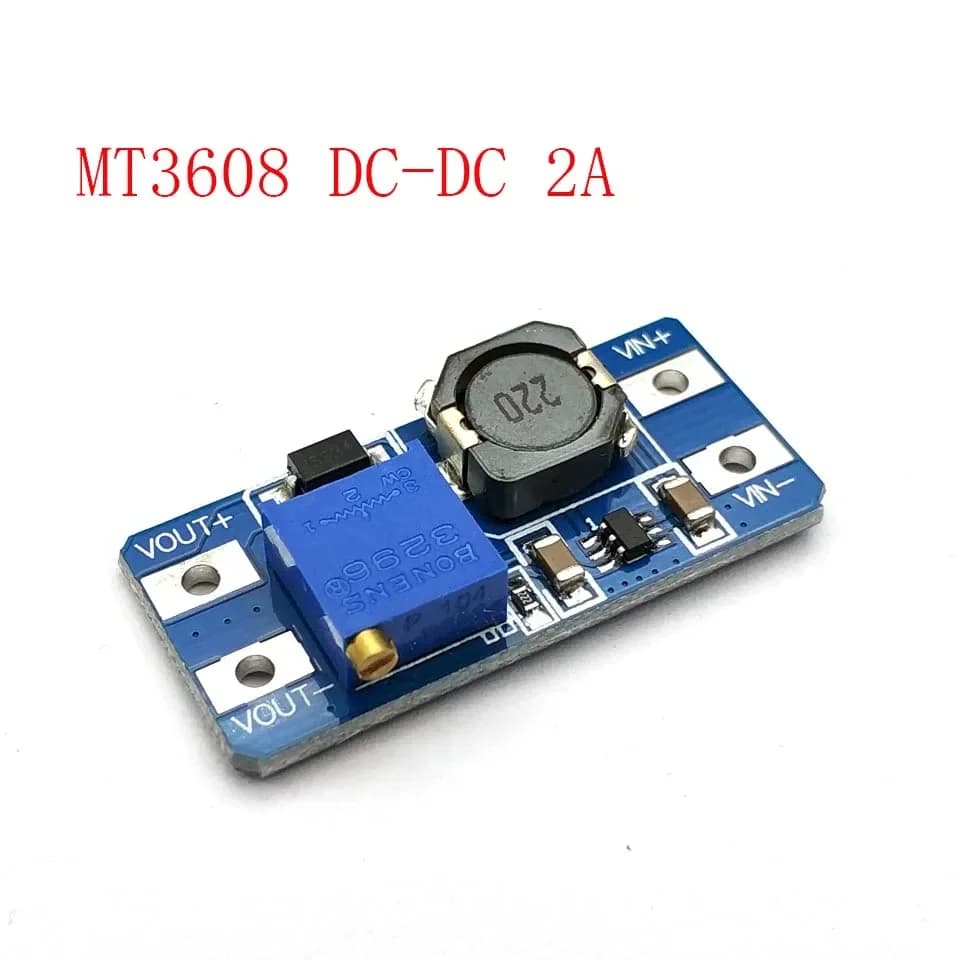 MT3608 2A Max DC-DC Step Up Power Module Booster Power Module for Arduino 3-5 V to 5 V/9/12 V/24 V