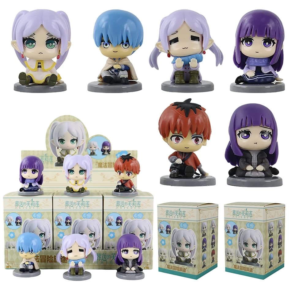 Frieren: Oltre la Fine del Viaggio - Statuetta Anime Frieren Himmel Fern Stark, Blind Box, Modellino, Ornamento, Scatola Regalo a Sorpresa