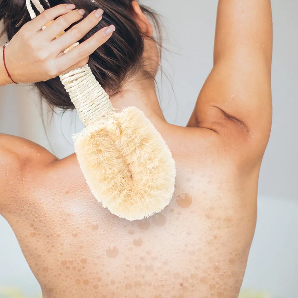 2 Spazzole da Bagno in Fibra di Sisal, Esfolianti Naturali per il Corpo, Spazzola per Doccia e Spa, Efficace per il Rinnovamento della Pelle