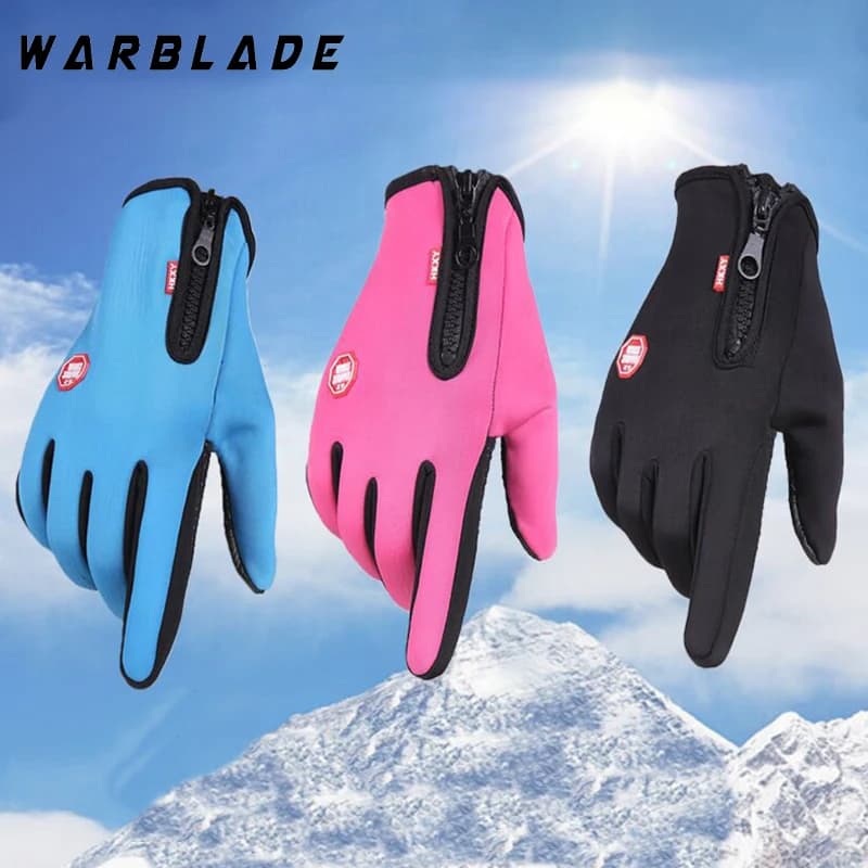 Nuovi guanti caldi in pile touchscreen ciclismo all'aperto guida guanti freddi impermeabili antivento antiscivolo donna uomo guanto da sci invernale